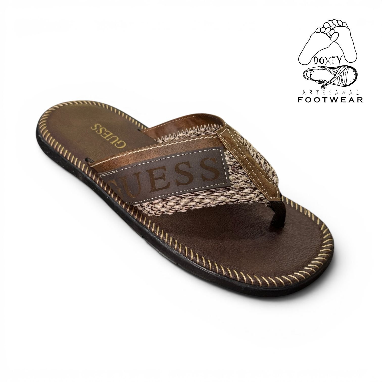 CHANCLETA 006 GUESS CAFE JASPEADO